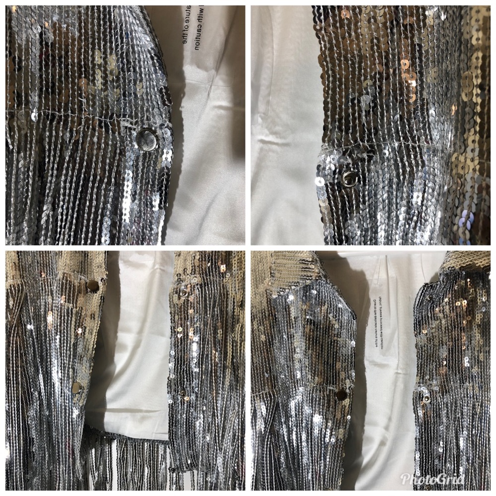 Silver Short Fringe Jacket - Picture 8 of 9